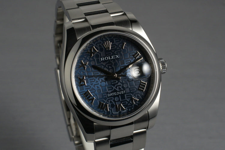 2009 Rolex DateJust 116200 with Box and Papers
