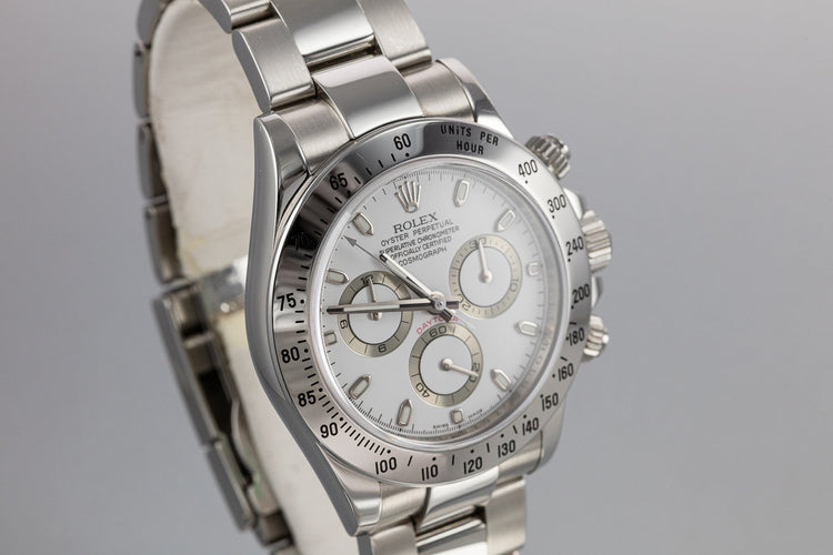 2006 Rolex Daytona 116520 White Dial with Box and Papers