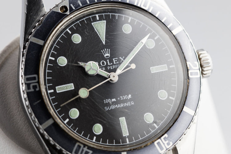 1958 Rolex Submariner 5508 with Refinished Dial For Parts