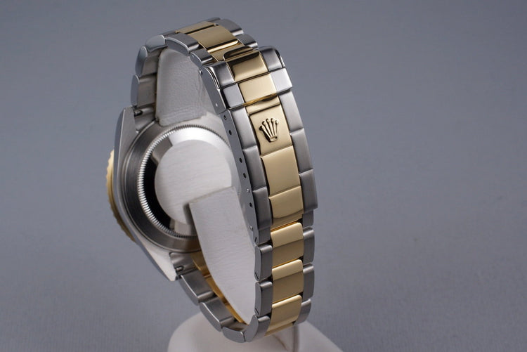 2005 Rolex Two Tone Blue Submariner 16613 with Box and Papers