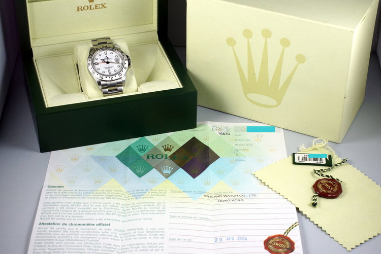 2003 Rolex Explorer II 16570 White Dial with Box and Papers