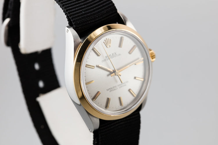 1987 Rolex Two-Tone Oyster Perpetual 1002 with Silver Sigma Dial