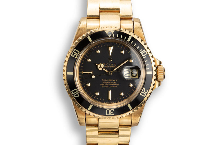1979 Rolex 18K YG Submariner 1680 with Black Nipple Dial