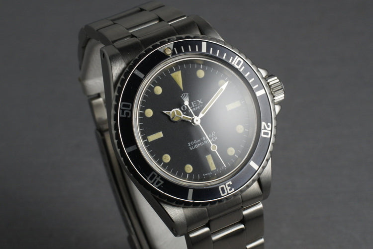 Rolex Submariner 5513 Meters First with Box and Rolex Service Papers