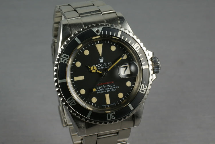 Rolex Red Submariner Ref: 1680 Mark V Unpolished
