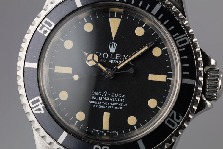 1977 Rolex Submariner 5512 Serif 4 Line Dial