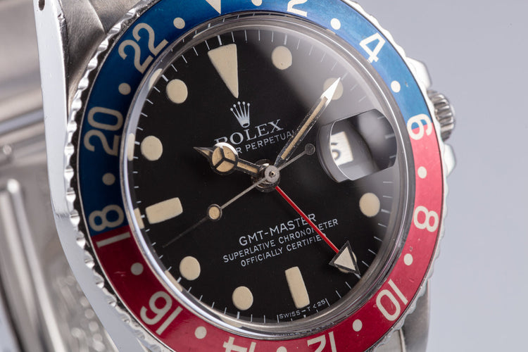 1978 Vintage Rolex GMT-Master 1675 Matte Dial with "Pepsi" Insert