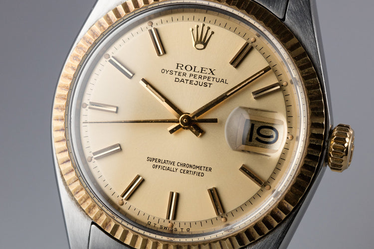 1973 Rolex Two-Tone DateJust 1601 Champagne Sigma Dial
