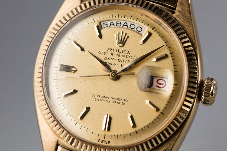 1958 Rolex 18K YG Day-Date 6611B with Serpico Y Laino Dial