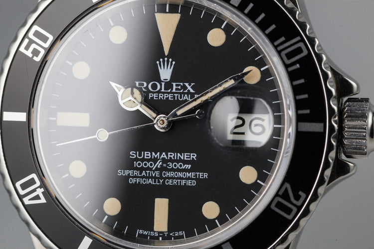 1983 Rolex Submariner 16800 Matte Dial with Box and Papers