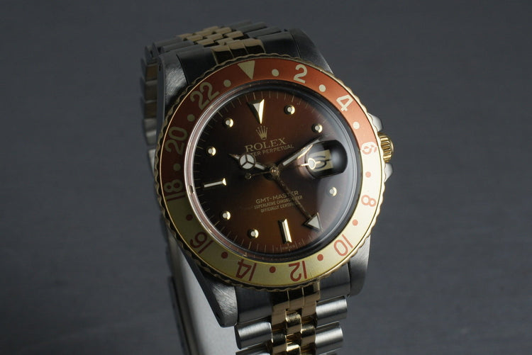 Rolex GMT Two Tone 16753 with root beer nipple dial