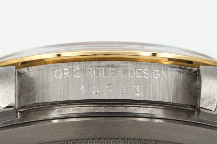 1989 Rolex Two Tone Zenith Daytona 16523 with Black Inverted 6 Dial