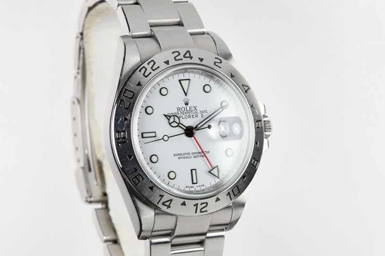 2009 Rolex 3186 Movement Explorer II 16570 White Dial with Box and Papers