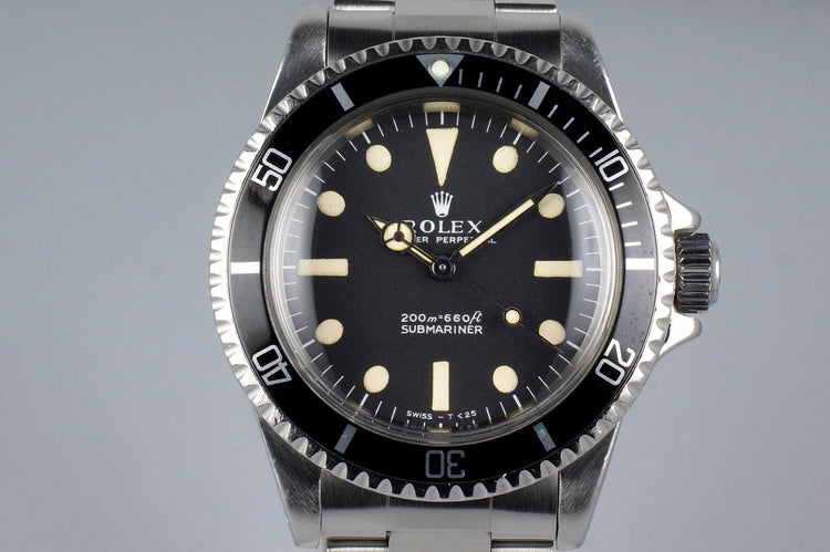 1967 Rolex Submariner 5513 Meters First with RSC Papers