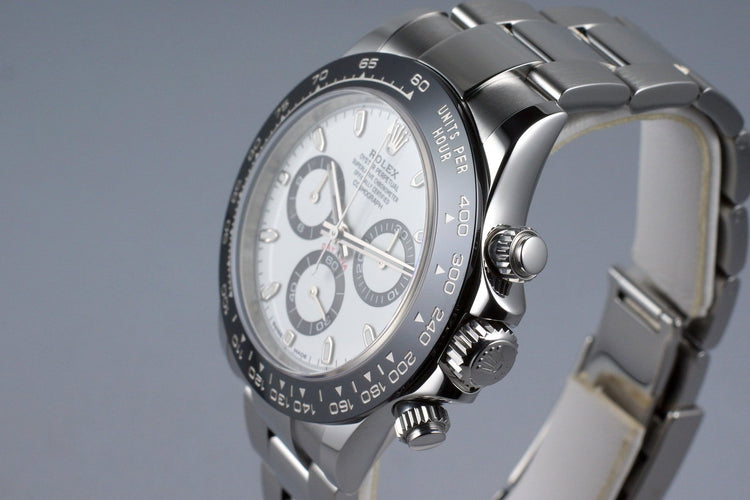 2016 Rolex Ceramic Daytona 116500LN White Dial with Box and Papers