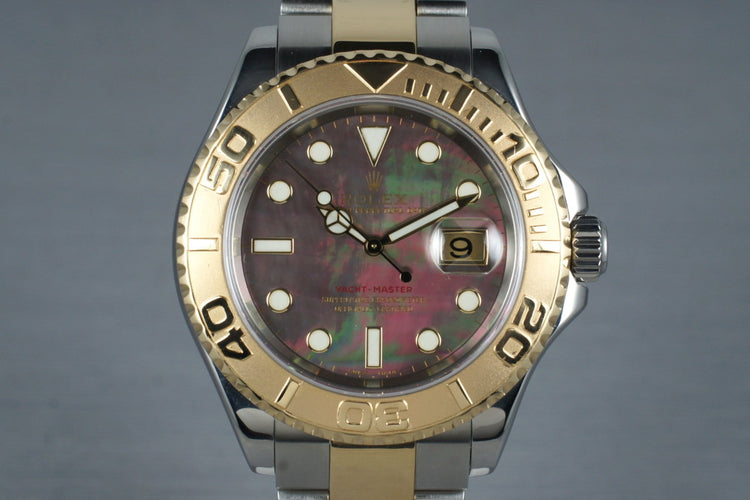 2003 Two Tone Rolex Yachtmaster 16623 MOP with Box and Papers