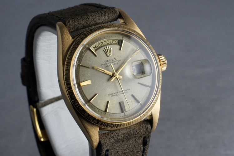 1968 Rolex 18K YG Bark President 1807