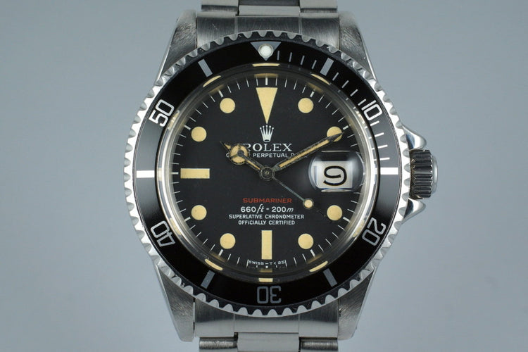 1969 Rolex Red Submariner 1680 Mark V Dial