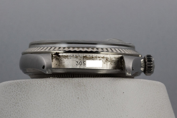 1972 Rolex DateJust 1601 No Lume Grey Dial with Box and Double Punched Papers