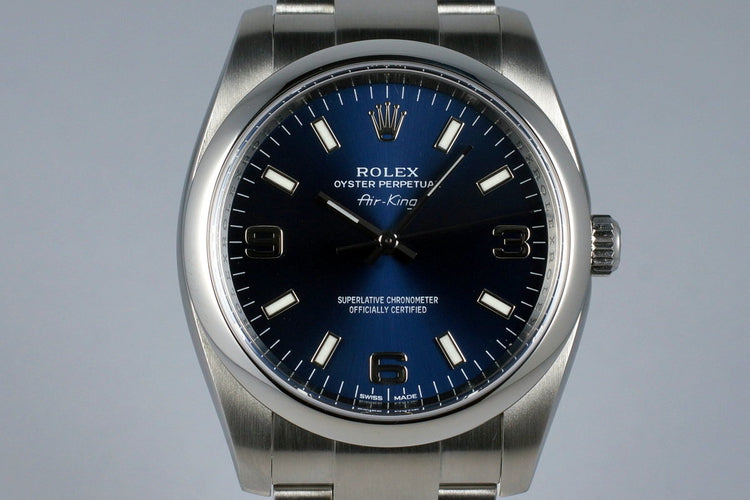 2015 Rolex Air King 114200 Blue Dial