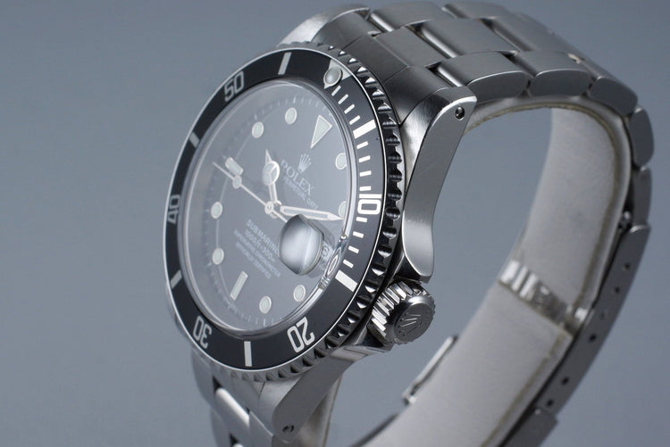 1999 Rolex Submariner 16610 with Box and Papers