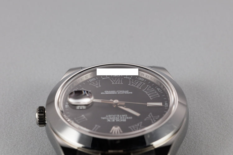 2014 Rolex DateJust 116300 Black Roman Dial with Box and Papers