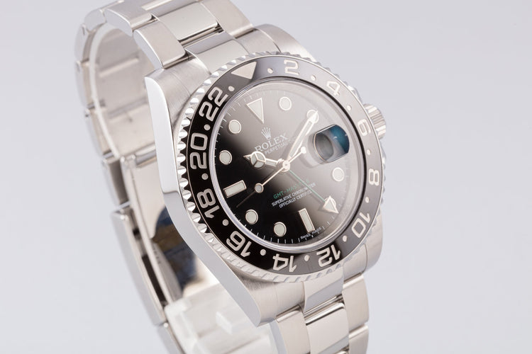 2016 Rolex GMT-Master II 116710LN Black Bezel with Box and Card