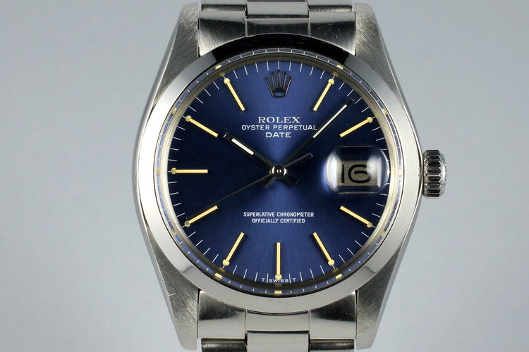 1978 Rolex Date 1500 Blue Dial