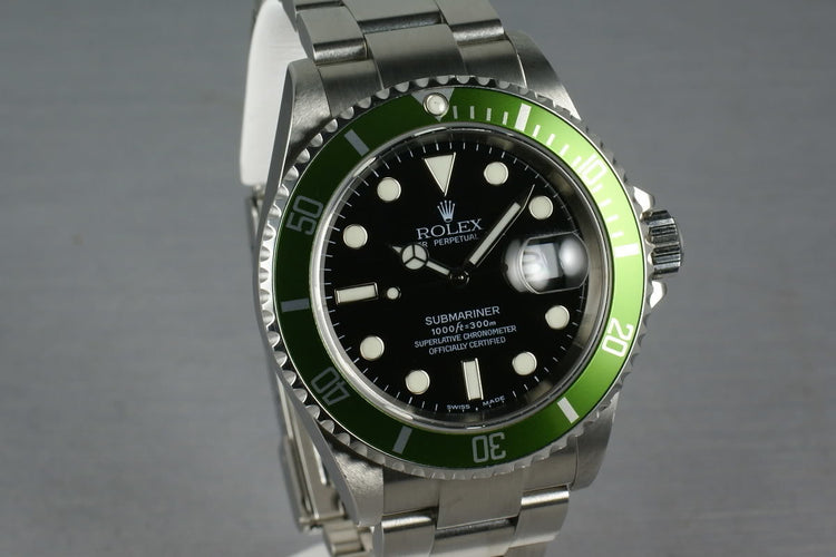 Rolex Green Submariner 16610 LV Mark 1 dial with Box and Papers