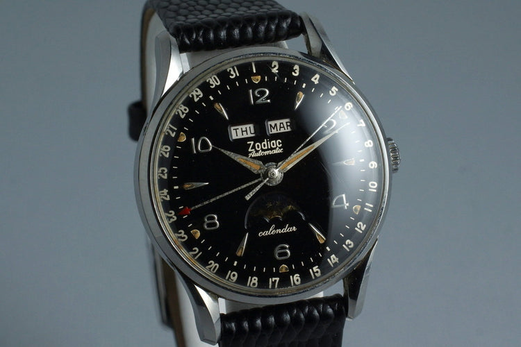 1958 Zodiac Triple Date Moonphase Automatic with Box and Papers