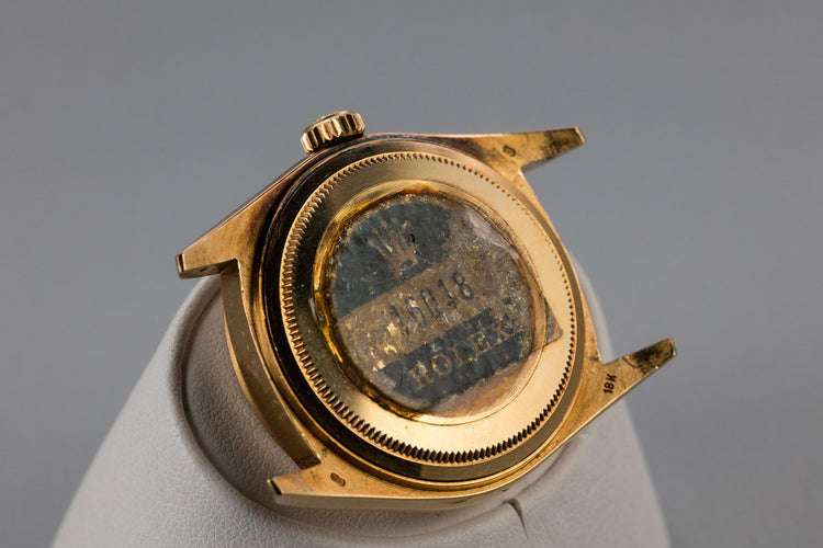 1983 Rolex 18K YG DateJust 16018 with Blue Vignette Diamond Dial