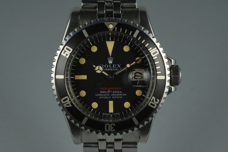 1970 Rolex RED Submariner 1680 with Mark 4 Dial