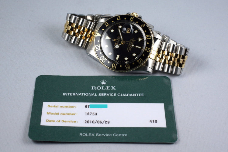 1981 Rolex Two Tone GMT 16753 with RSC Papers