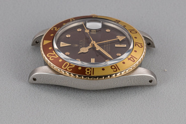 1982 Rolex Two-Tone GMT-Master 16753 Root Beer Nipple Dial with Box and Papers
