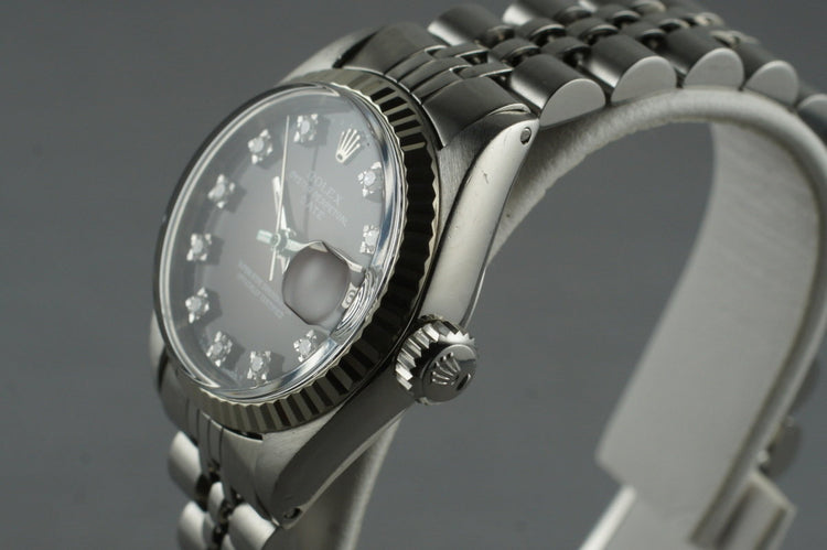 1981 Rolex Ladies Date 6917 Factory Stella Red Gradient Diamond Dial