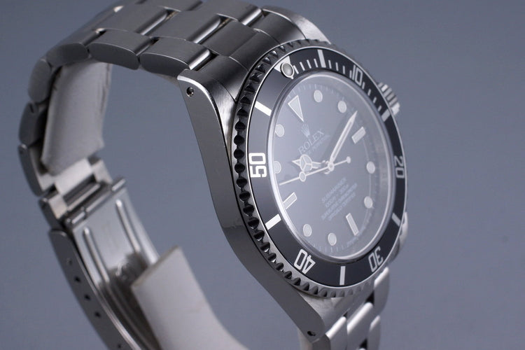 2007 Rolex Submariner 14060 4 Line with Box and Papers