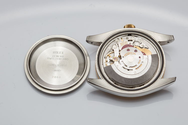 2005 Rolex 18k/St Datejust 116233 Champagne Stick Dial Box And Papers