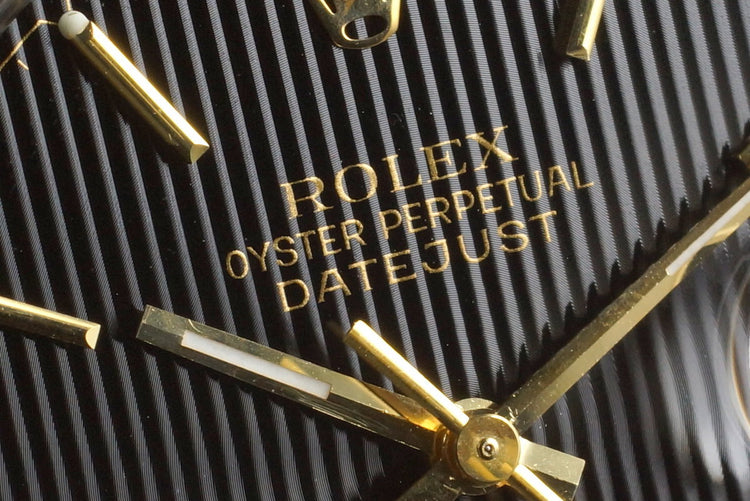 1991 Rolex Two Tone DateJust 16233 Black Tapestry Dial with Concentric Circles