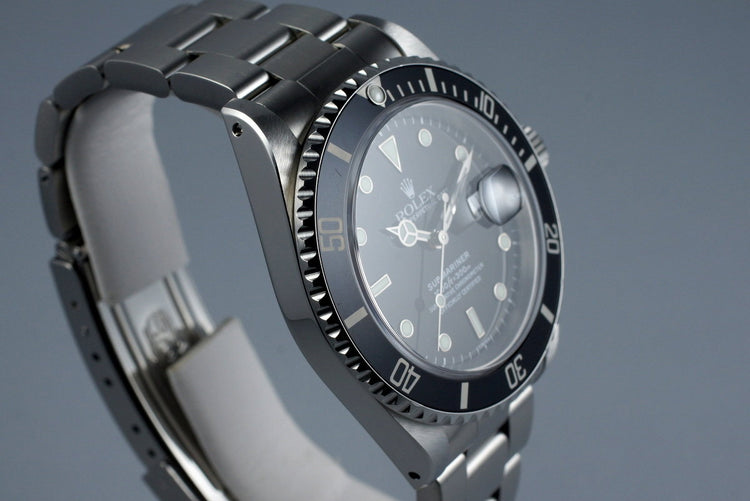 1999 Rolex Submariner 16610 with RSC Papers