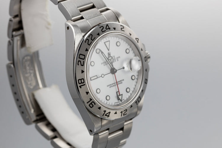 1995 Rolex Explorer II 16570 White Creamy Lume Dial with Box and Papers