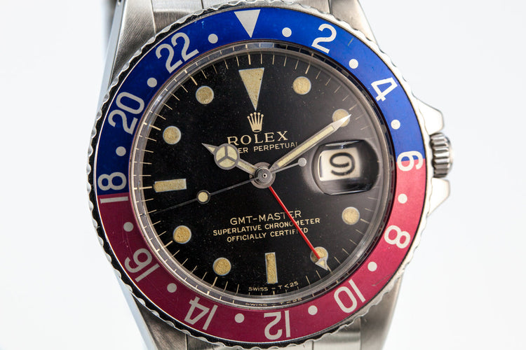1965 Rolex GMT 1675 Glossy Gilt Dial