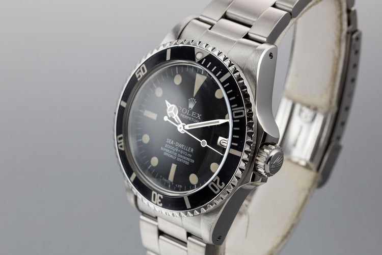 1978 Rolex Sea-Dweller 1665 Rail Dial with Box and Papers