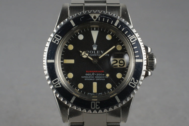 1970 Rolex Red Submariner 1680 with Mark IV Dial