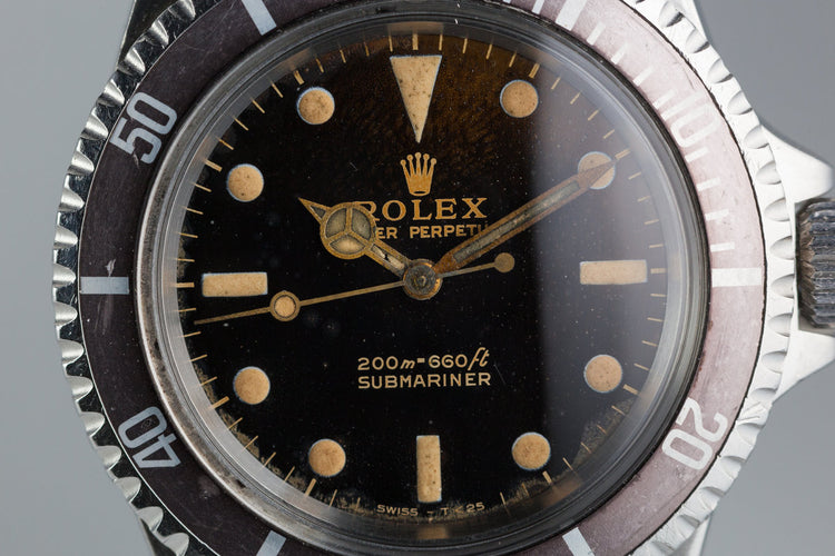 1965 Rolex Submariner 5513 with Tropical Glossy Gilt Dial