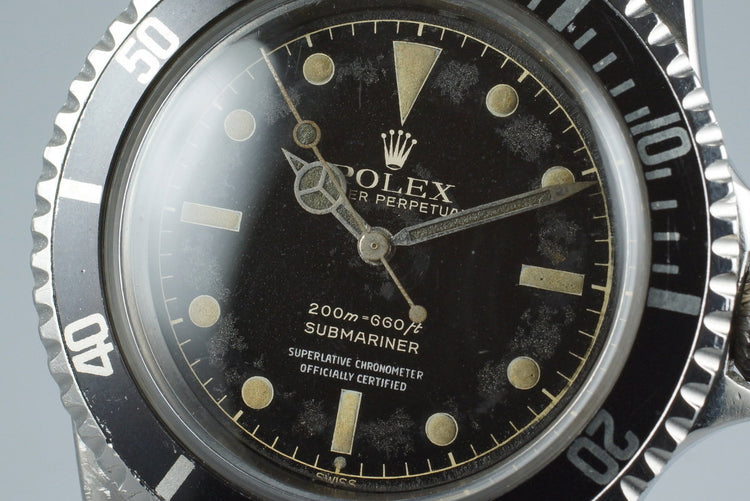 1961 Rolex Submariner 5512 PCG Gilt 4 Line Chapter Ring Dial