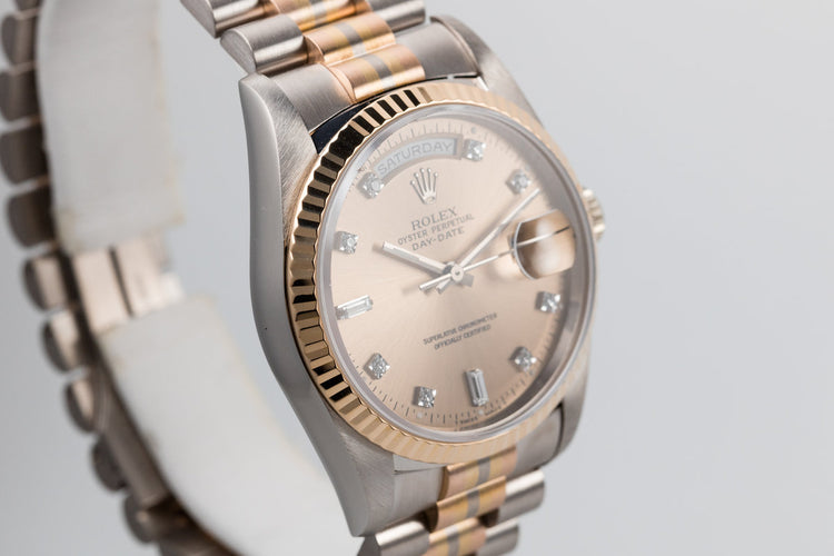 1995 Rolex Day-Date 18239B with Diamond Dial and Tridor President Bracelet