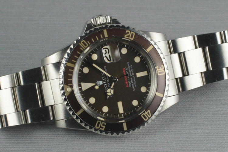 1969 Rolex Red Submariner 1680 Meters First Mark 3 BROWN