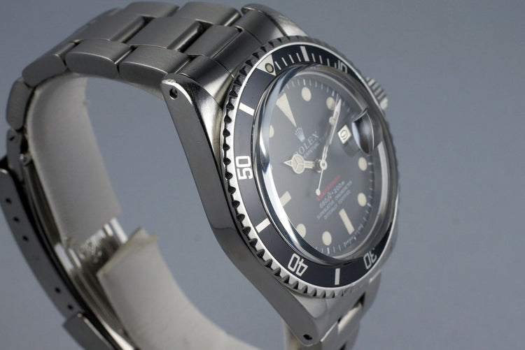 1969 Rolex Red Submariner 1680 Mark IV Dial