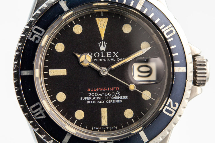 1969 Rolex Red Submariner Mark I Dial