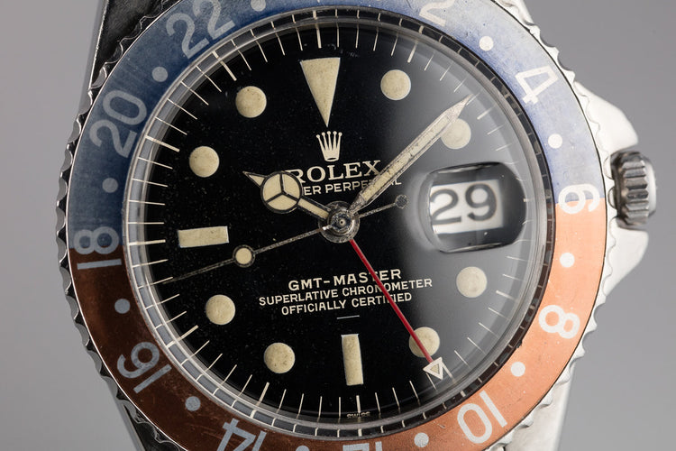 1963 Rolex PCG GMT-Master 1675 Underline Gilt Dial